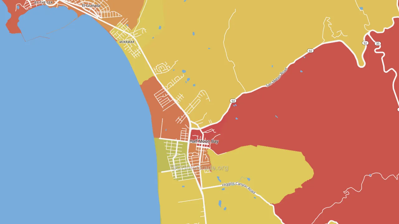 Miramar, CA Map of Robbery Rates