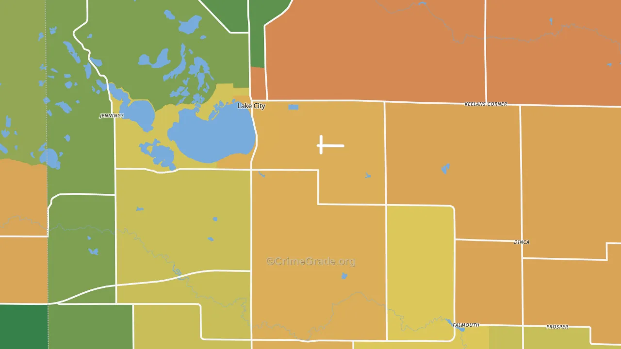 Missaukee County, MI Map of Robbery Rates