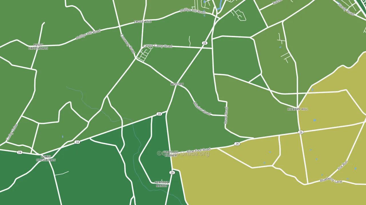Mission, DE Map of Robbery Rates