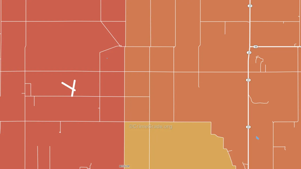 Missler, KS Map of Robbery Rates