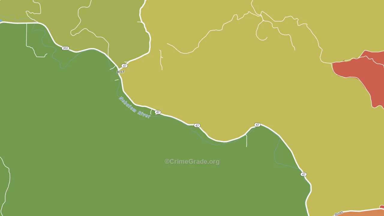 Mist, OR Map of Robbery Rates