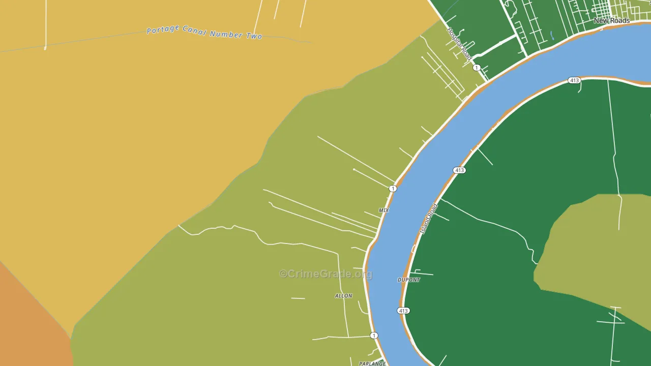Mix, LA Map of Robbery Rates