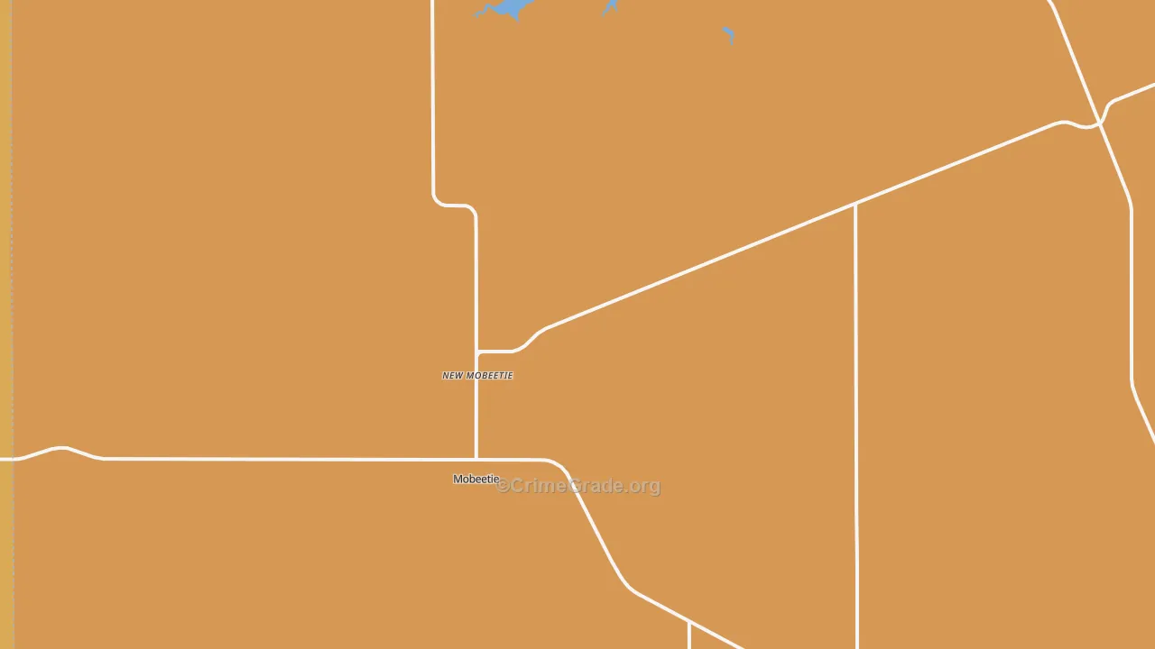 Mobeetie, TX Map of Robbery Rates
