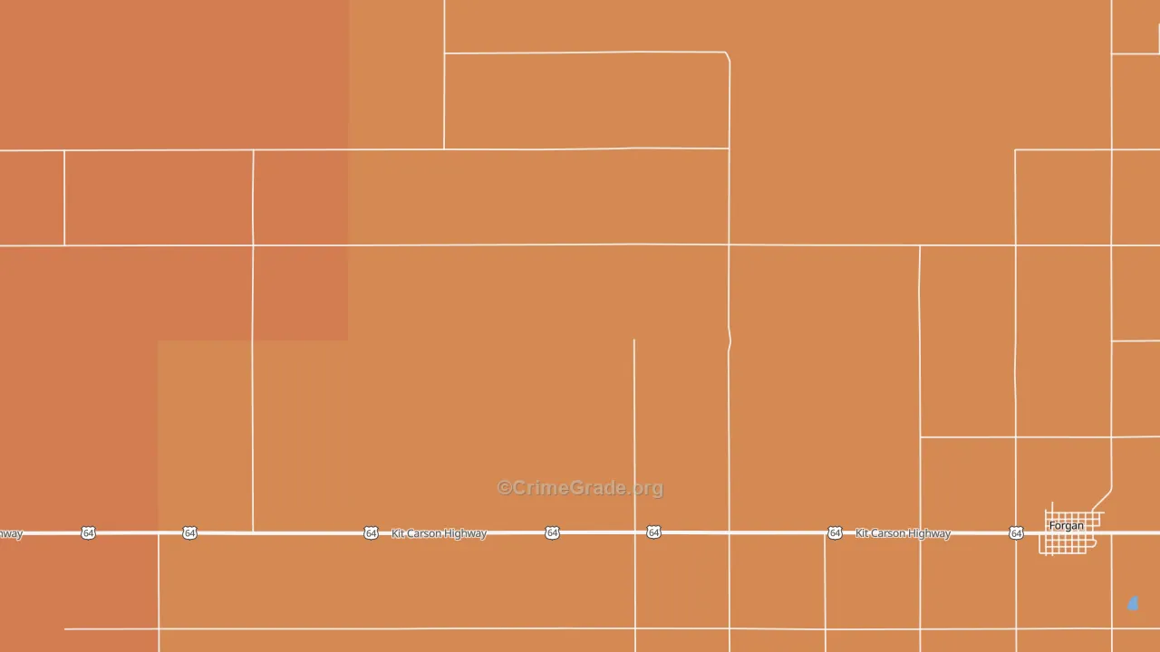Mocane, OK Map of Robbery Rates