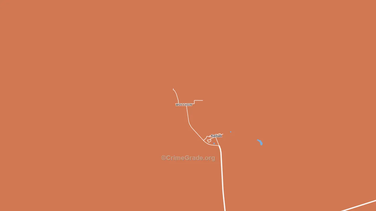 Moccasin, AZ Map of Robbery Rates