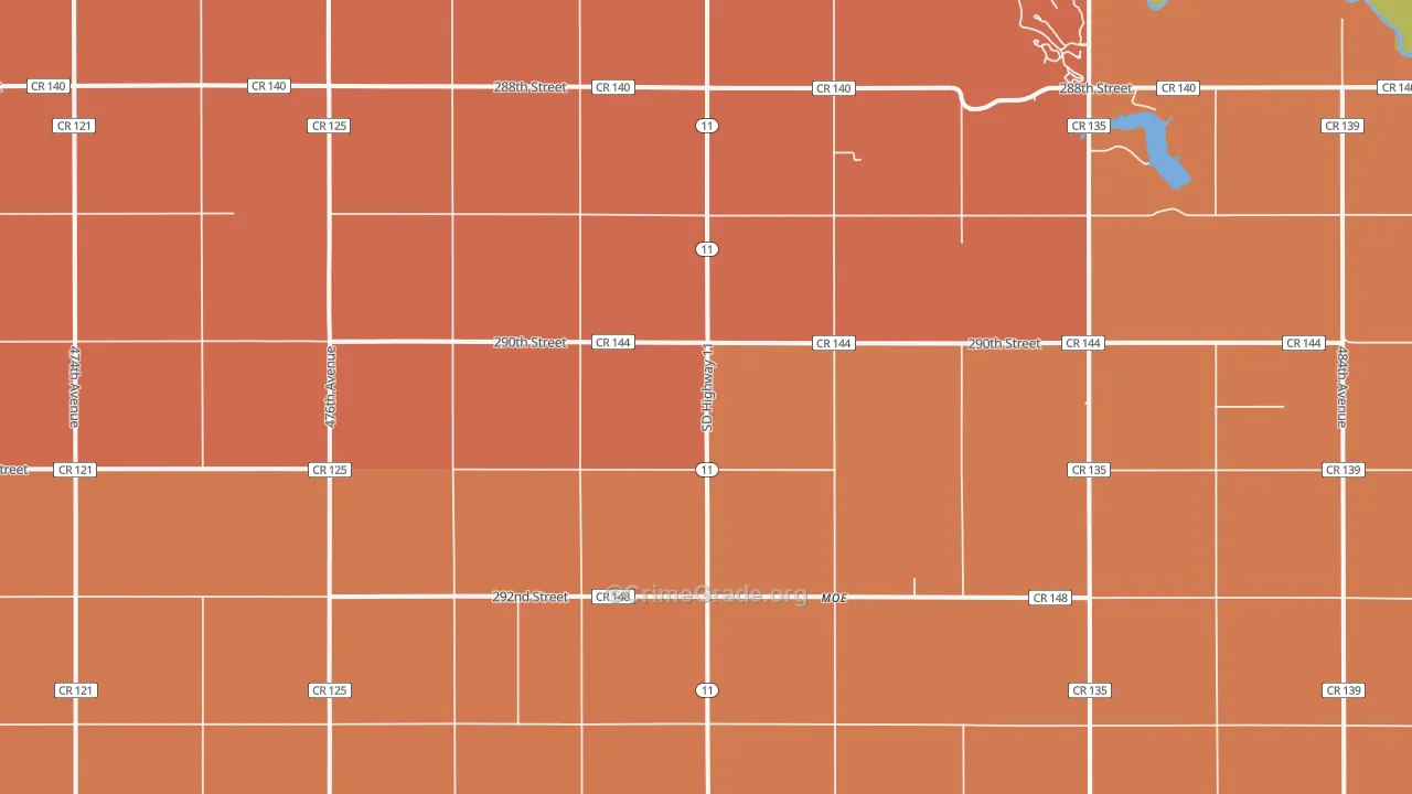 Moe, SD Map of Robbery Rates