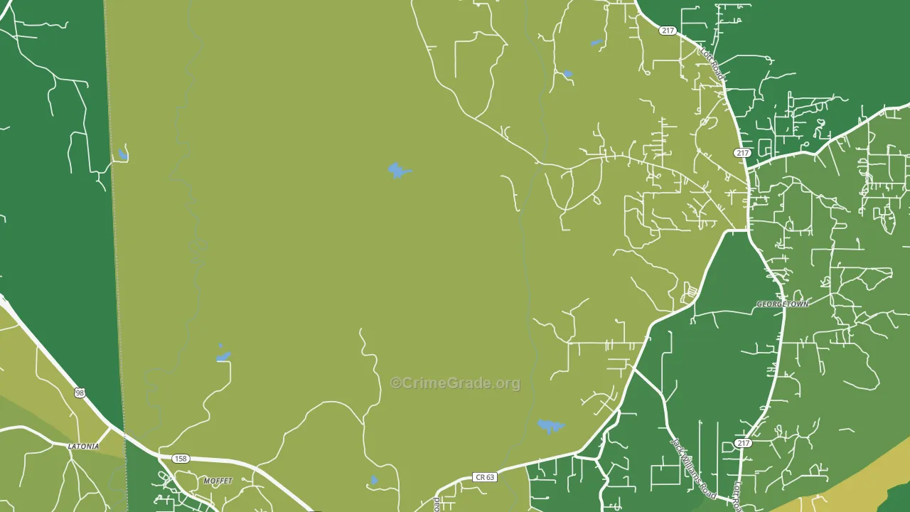 Moffet, AL Map of Robbery Rates