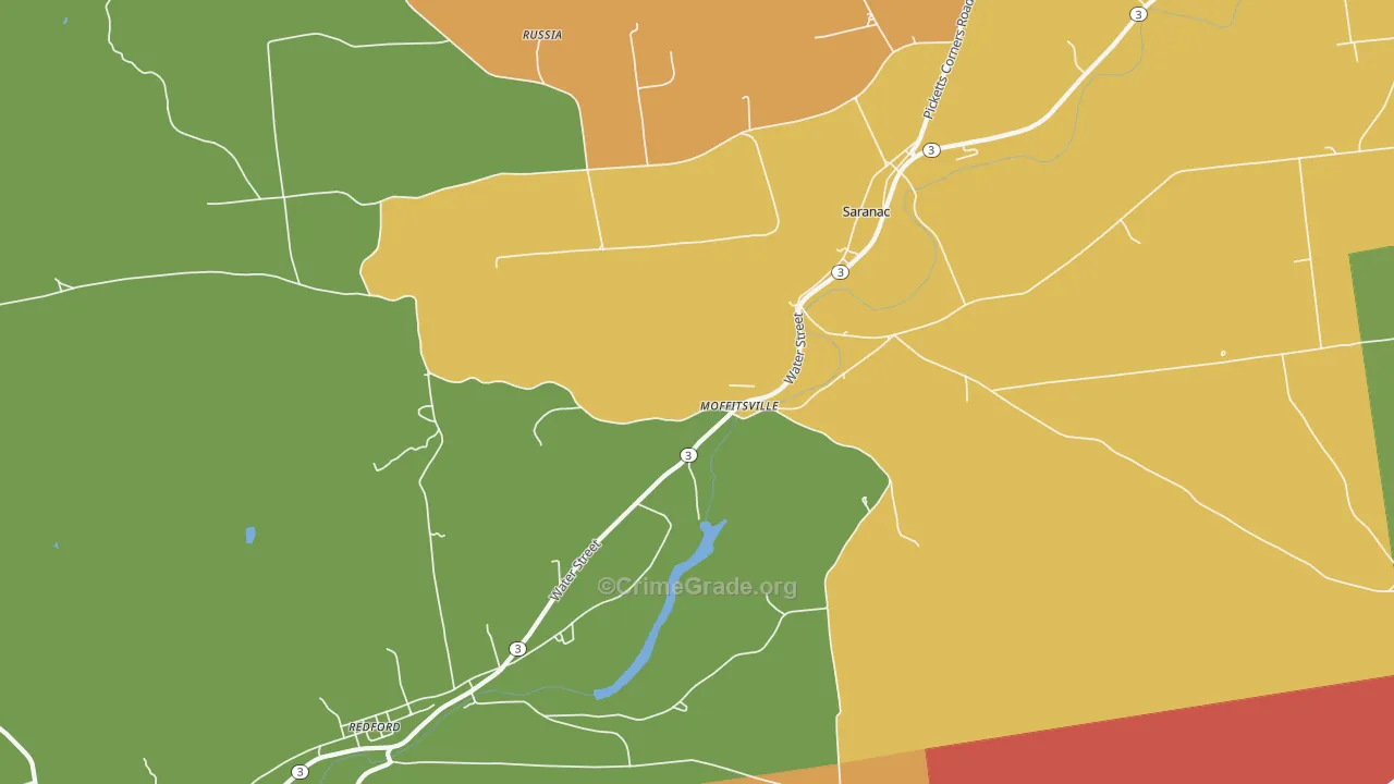 Moffitsville, NY Map of Robbery Rates