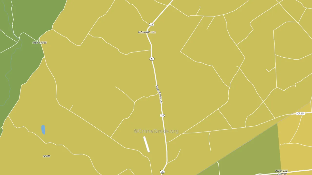 Mohawk Hill, NY Map of Robbery Rates