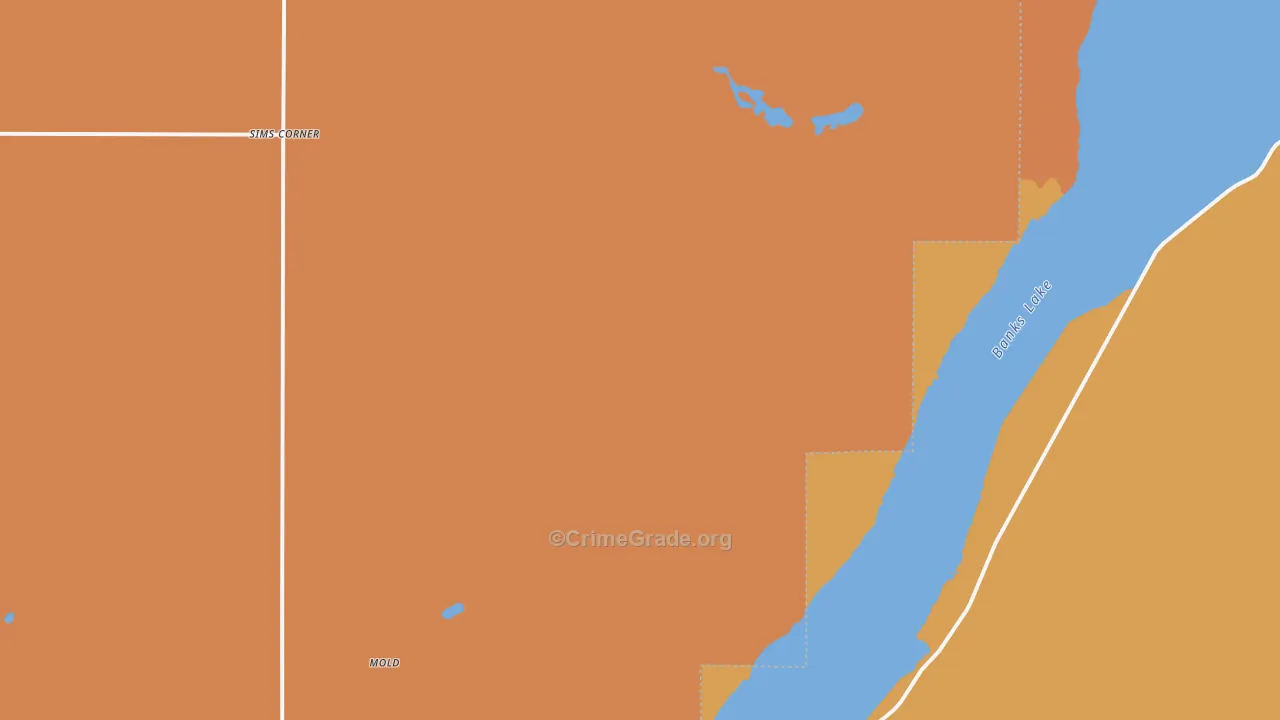 Mold, WA Map of Robbery Rates
