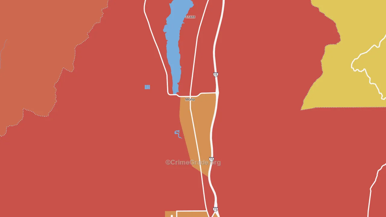 Mona, UT Map of Robbery Rates