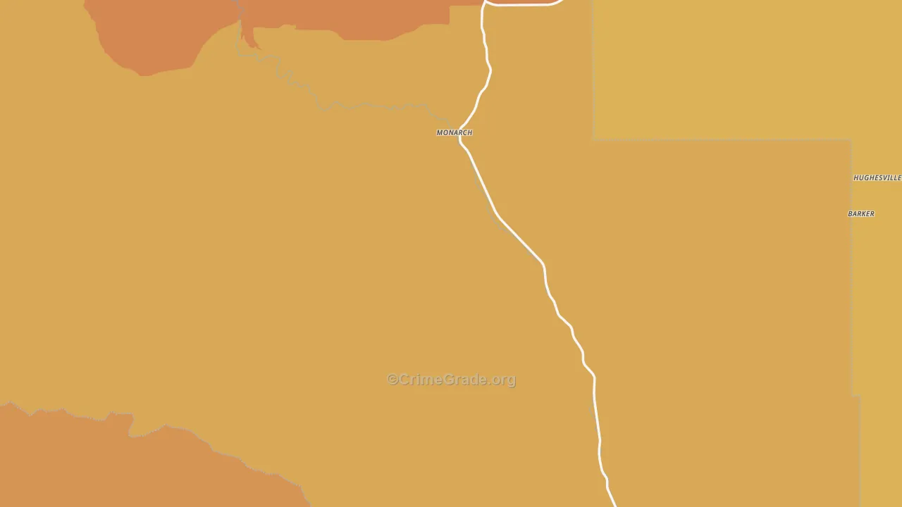 Monarch, MT Map of Robbery Rates