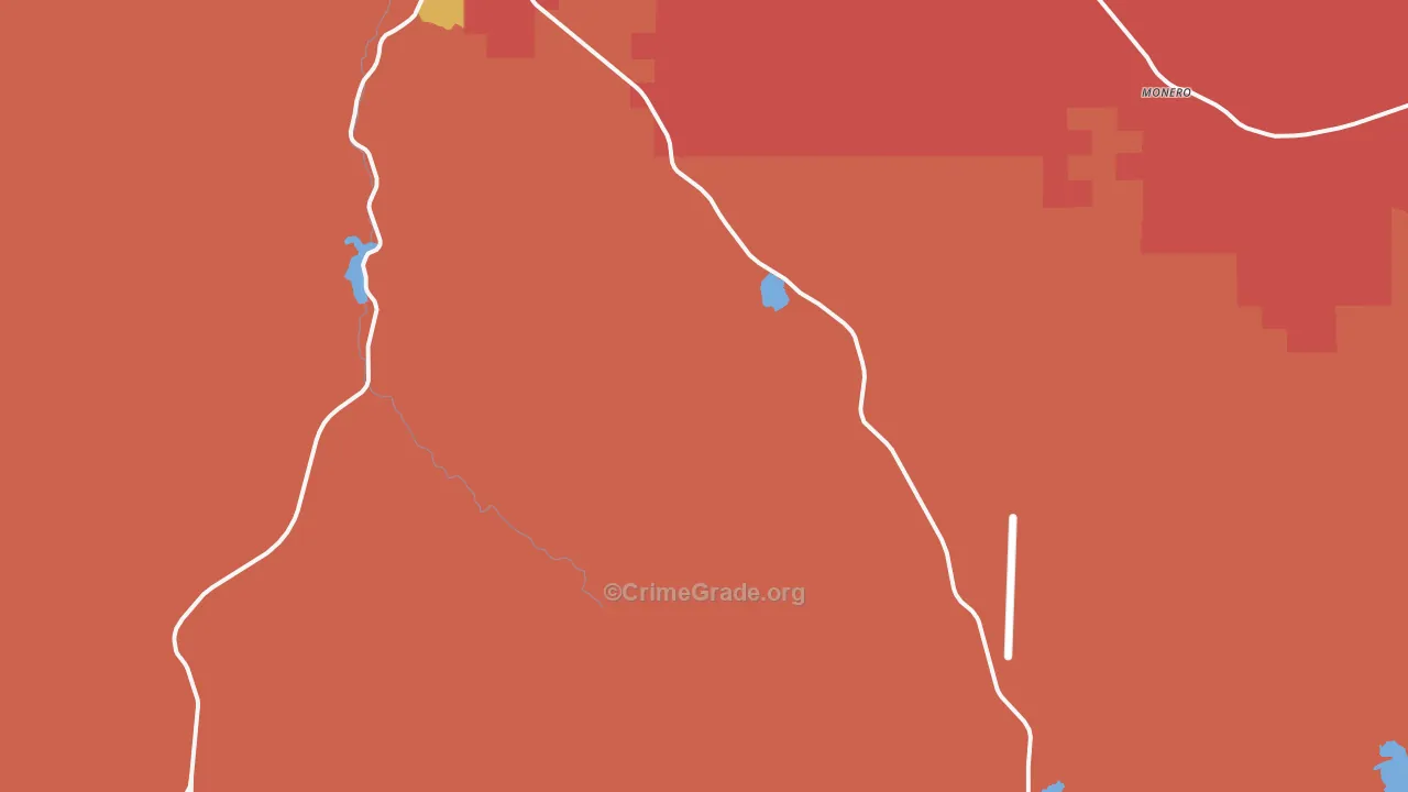 Monero, NM Map of Robbery Rates