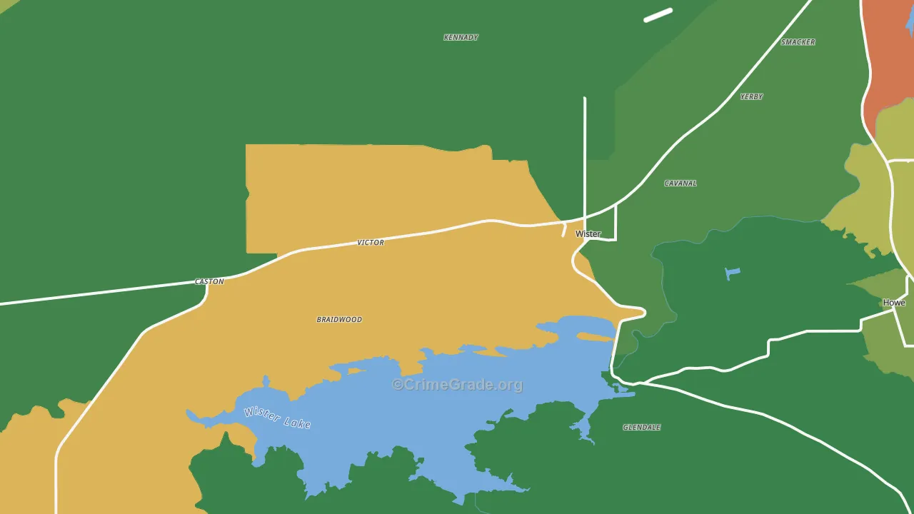 Monroe, OK Map of Robbery Rates