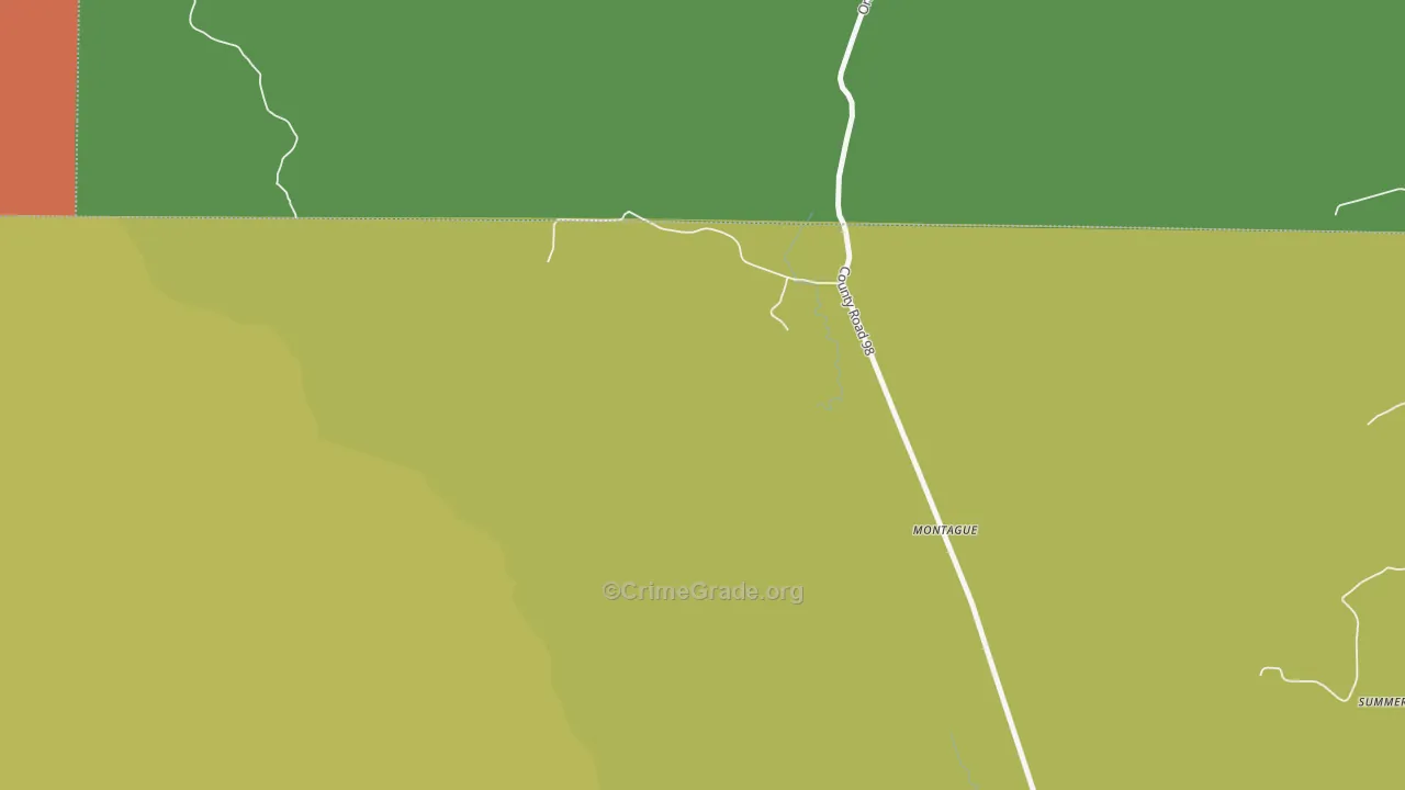 Montague, AL Map of Robbery Rates