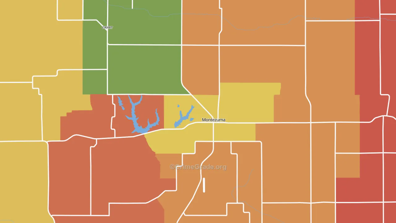 Montezuma, IA Map of Robbery Rates