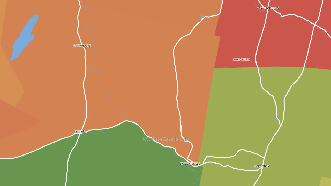 Montgomery, VT Map of Robbery Rates