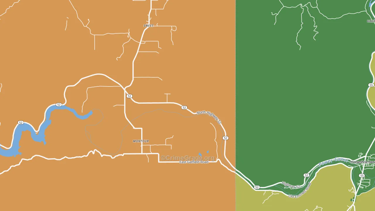 Montour, ID Map of Robbery Rates