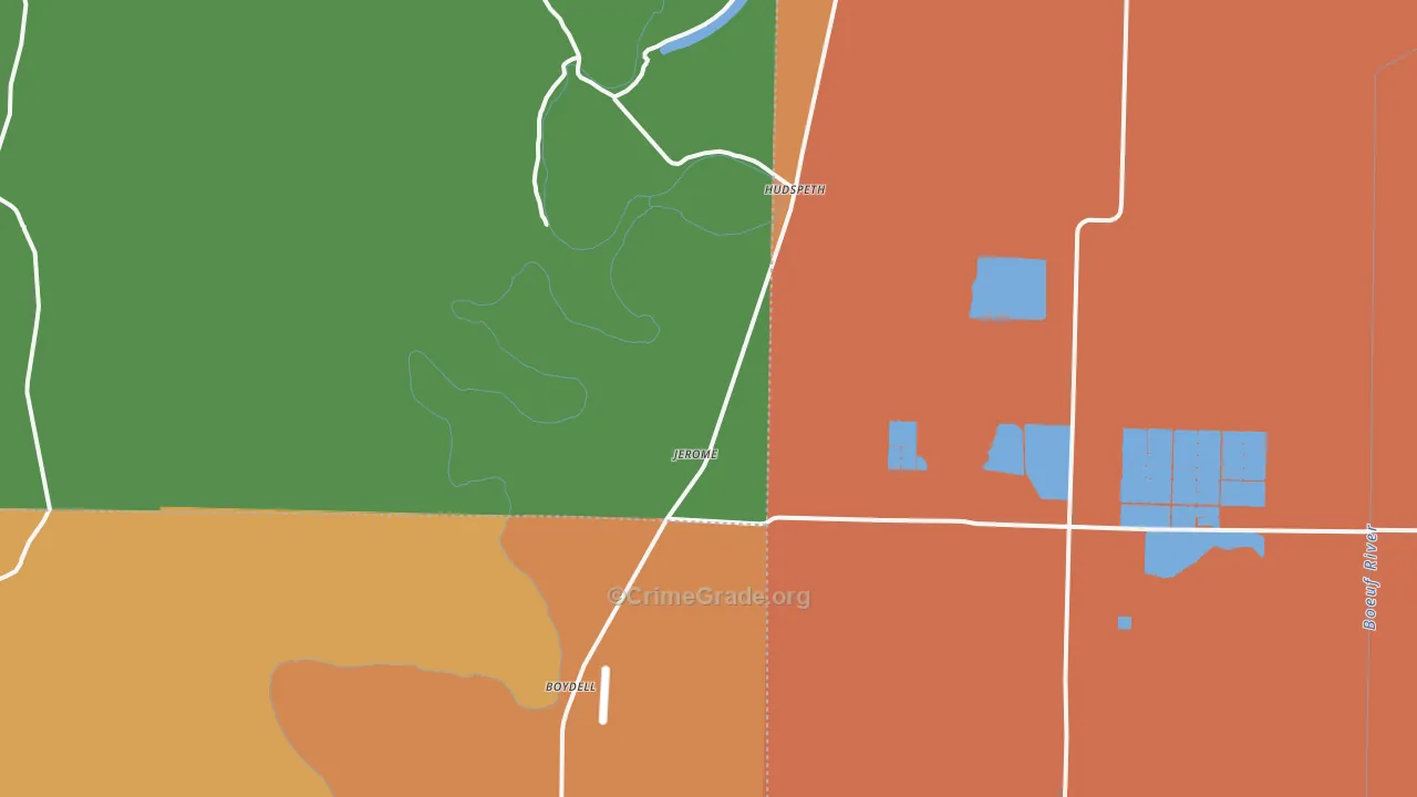 Montrose, AR Map of Robbery Rates