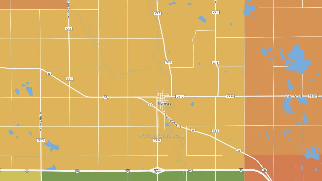Montrose, SD Map of Robbery Rates