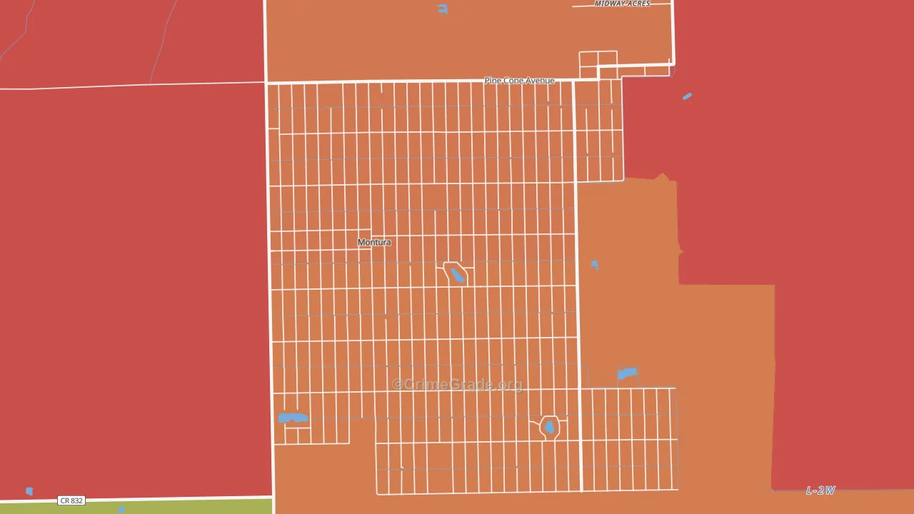 Montura, FL Map of Robbery Rates