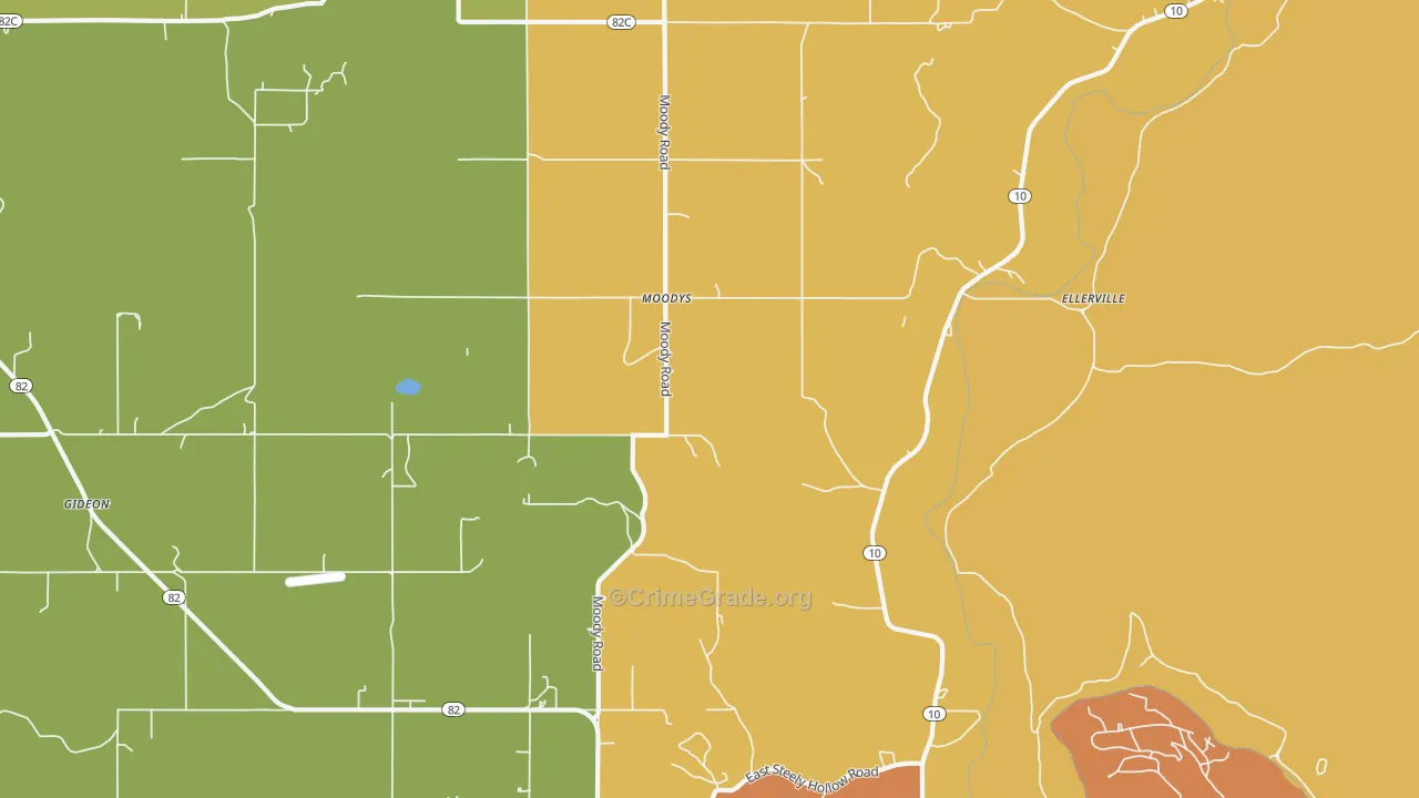 Moodys, OK Map of Robbery Rates