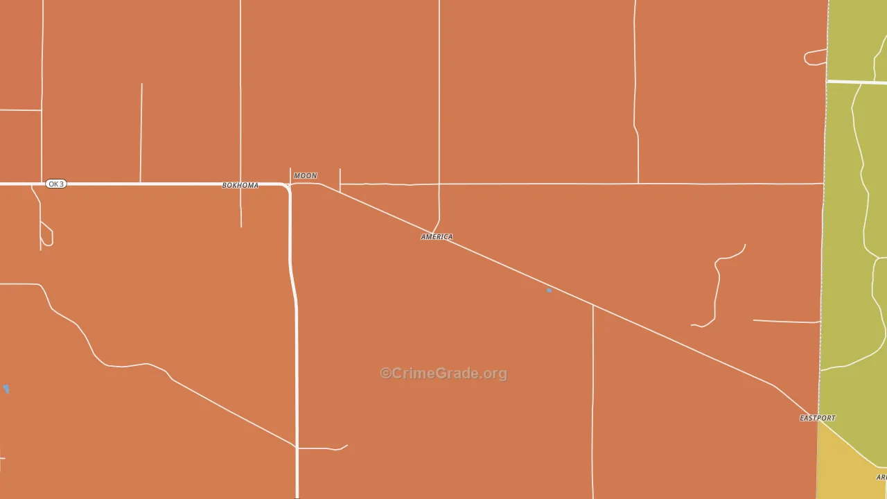 Moon, OK Map of Robbery Rates
