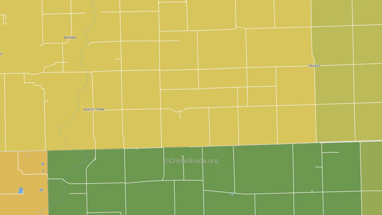Moonshine, IL Map of Robbery Rates