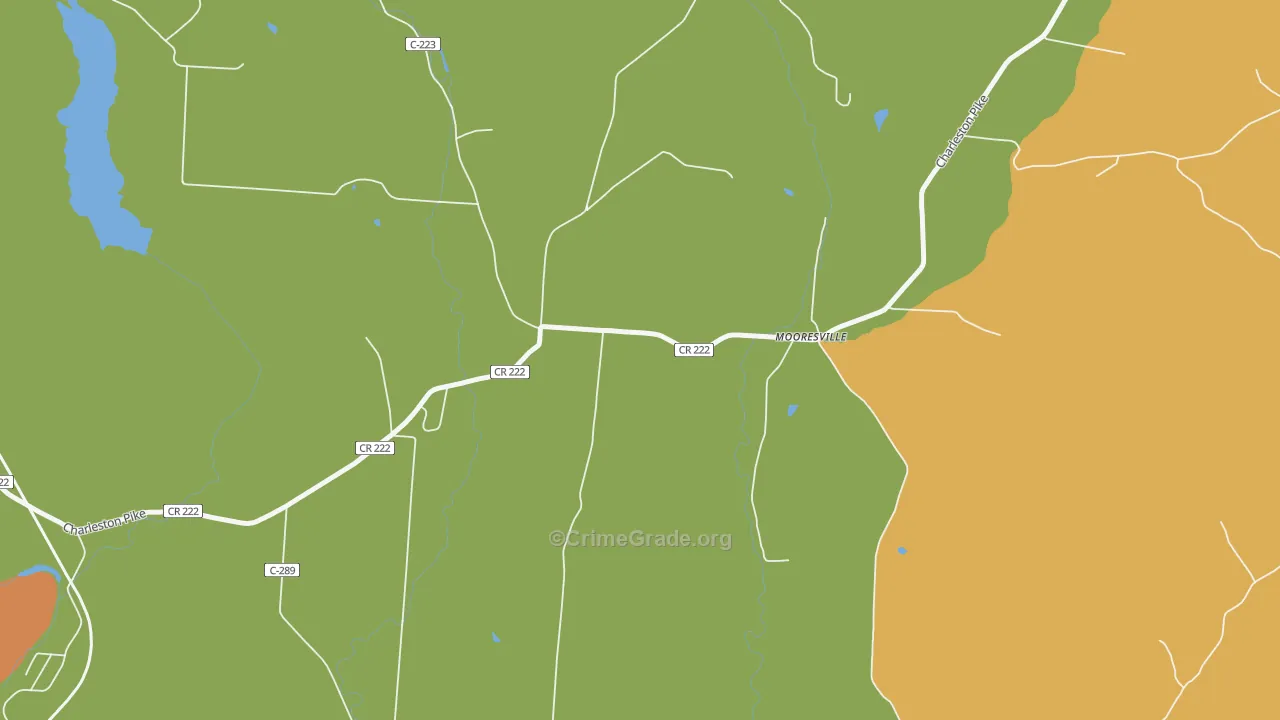 Mooresville, OH Map of Robbery Rates
