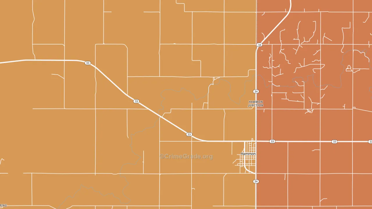 Moorewood, OK Map of Robbery Rates