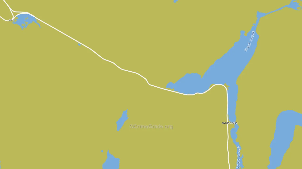 Moose Pass, AK Map of Robbery Rates