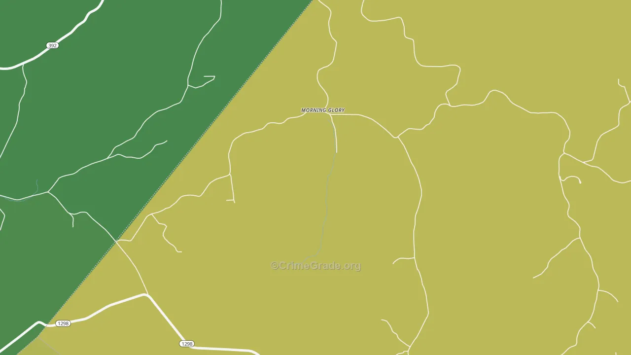 Morning Glory, KY Map of Robbery Rates