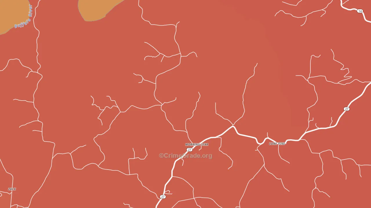 Morning Star, AR Map of Robbery Rates