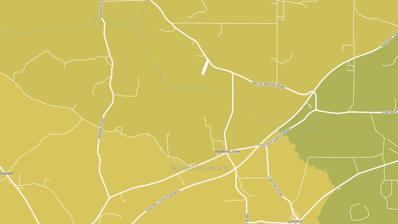 Morning Star, MS Map of Robbery Rates