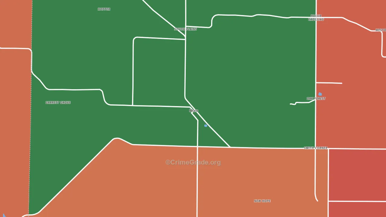 Moro, AR Map of Robbery Rates