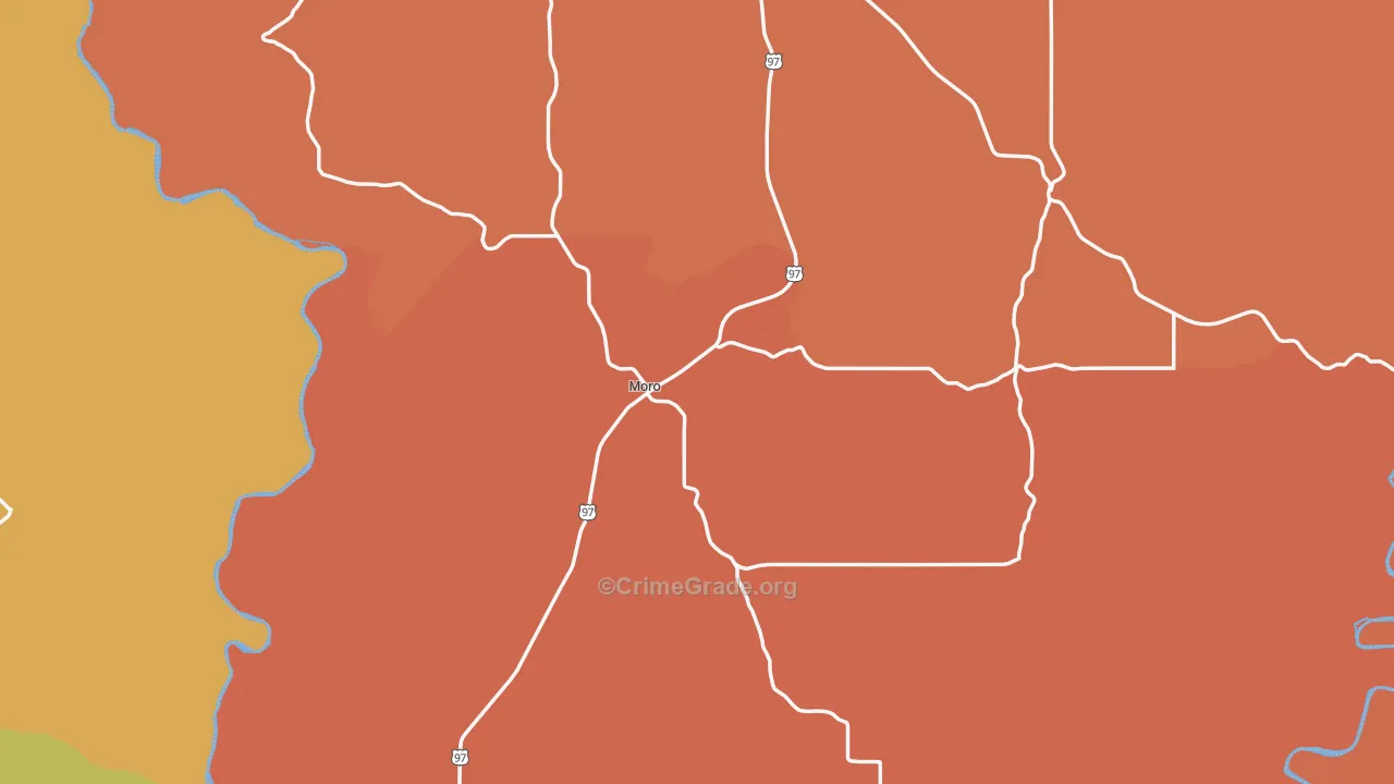 Moro, OR Map of Robbery Rates