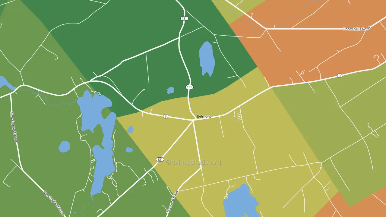 Morrill, ME Map of Robbery Rates
