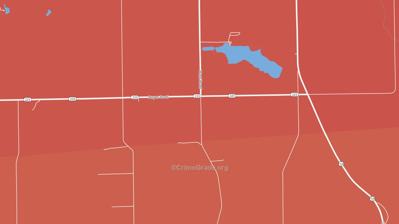Morris Corner, ME Map of Robbery Rates