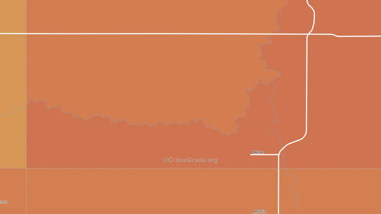 Morse, TX Map of Robbery Rates