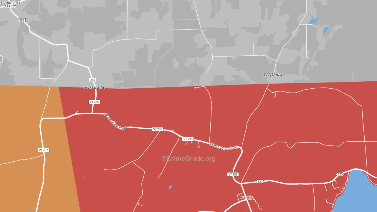 Morses Line, VT Map of Robbery Rates