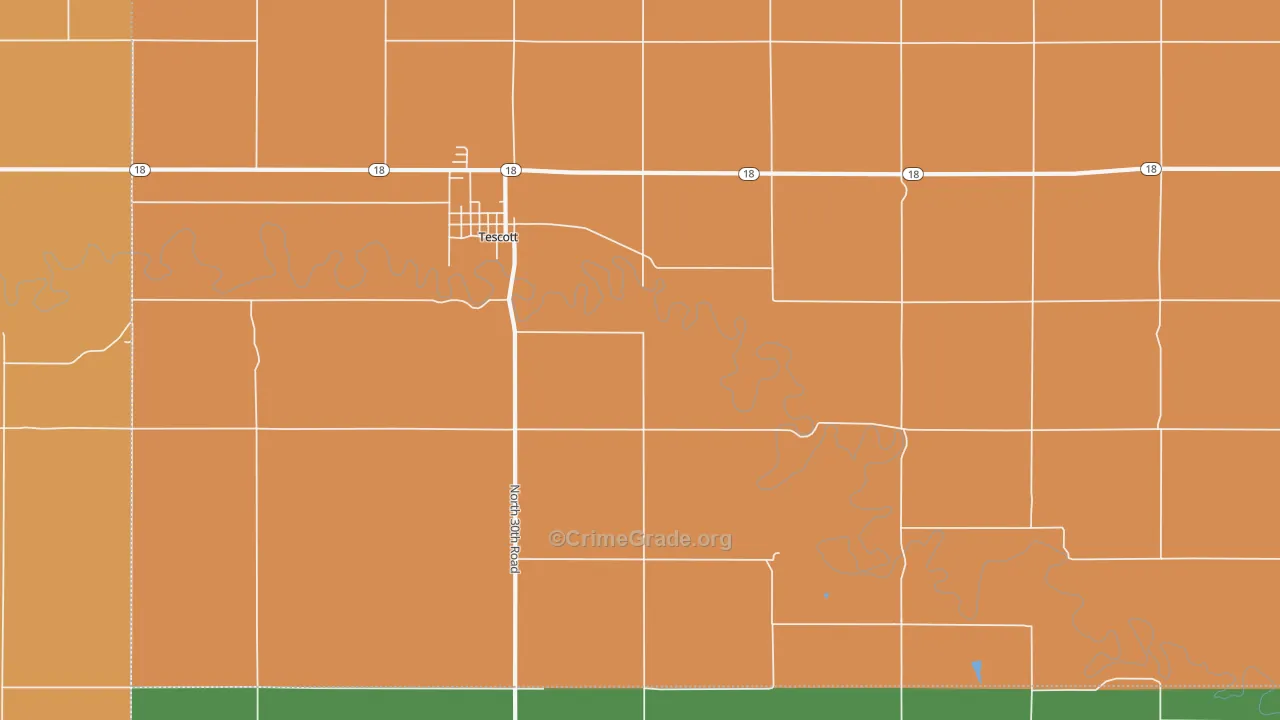 Morton, KS Map of Robbery Rates