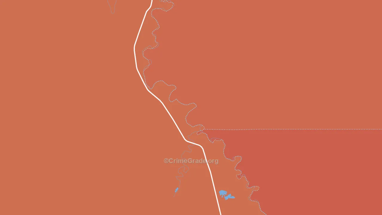 Mosby, MT Map of Robbery Rates