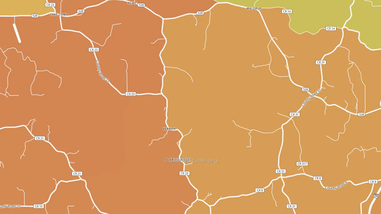 Moss, MS Map of Robbery Rates