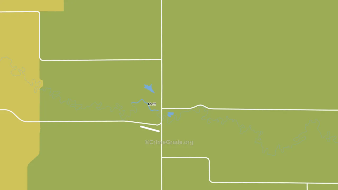 Mott, ND Map of Robbery Rates