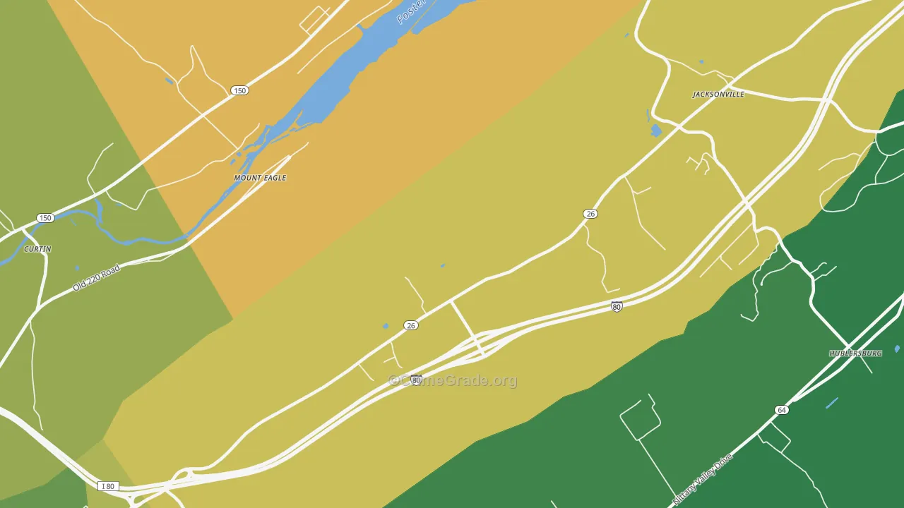 Mount Eagle, PA Map of Robbery Rates