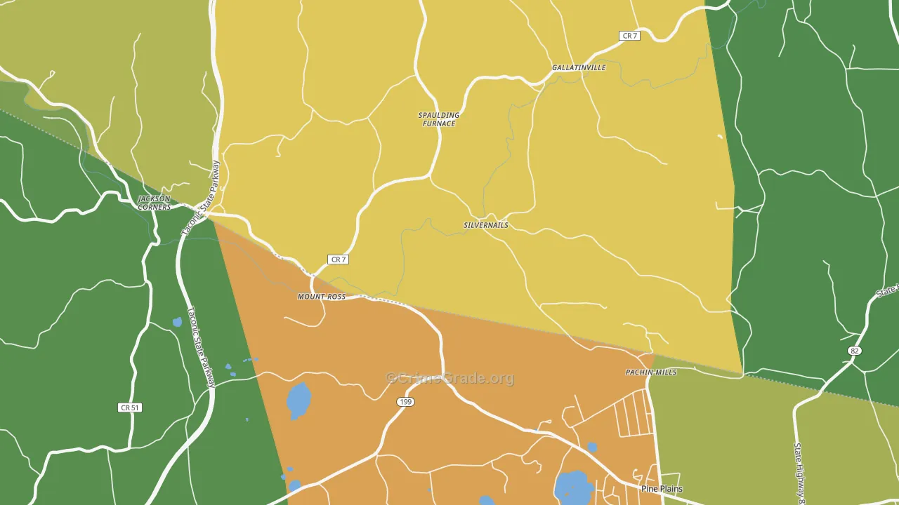 Mount Ross, NY Map of Robbery Rates