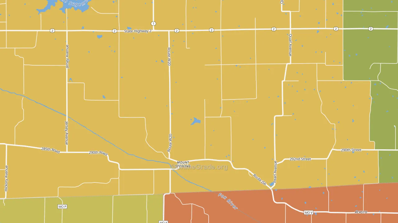 Mount Sterling, IA Map of Robbery Rates