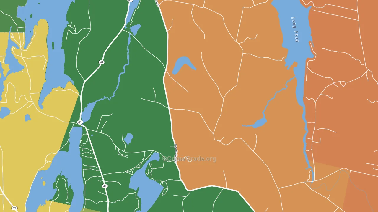 Mount Vernon, ME Map of Robbery Rates