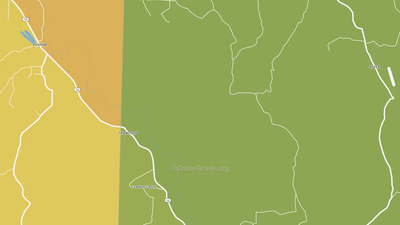 Mountain Crest, AR Map of Robbery Rates
