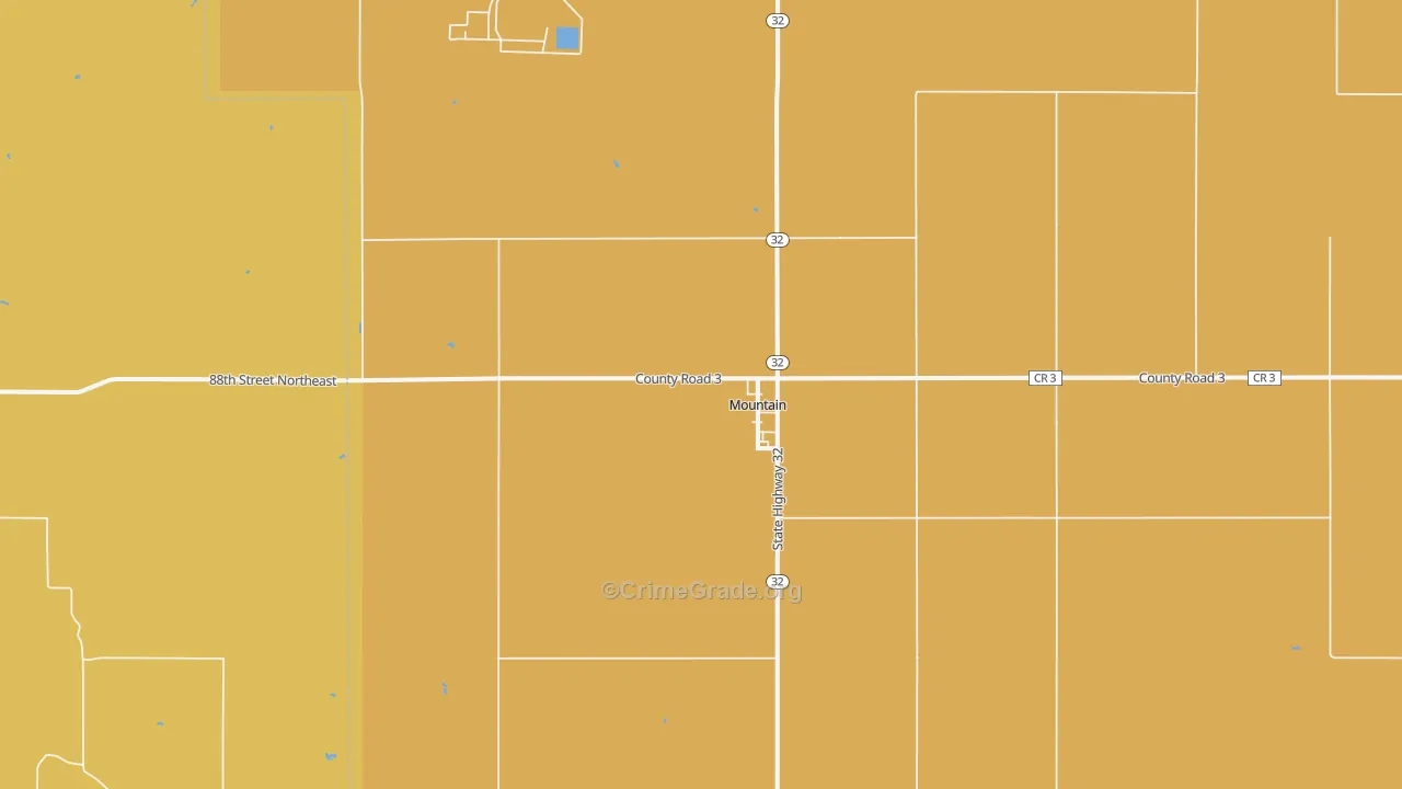 Mountain, ND Map of Robbery Rates